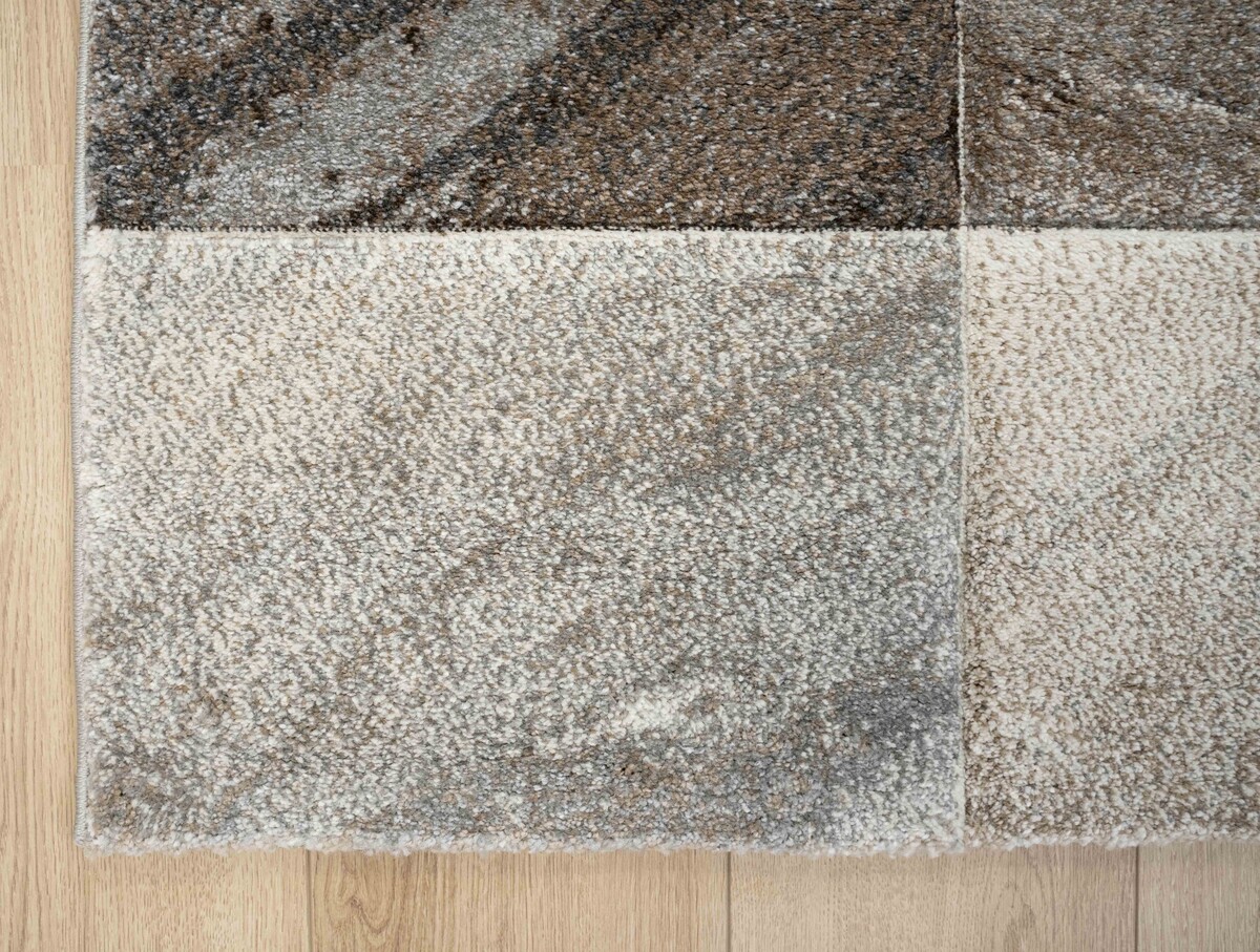 Vernazza Modern Beige / Grijs vloerkleed - Geblokt Vernazza Modern Beige / Grijs vloerkleed - Geblokt