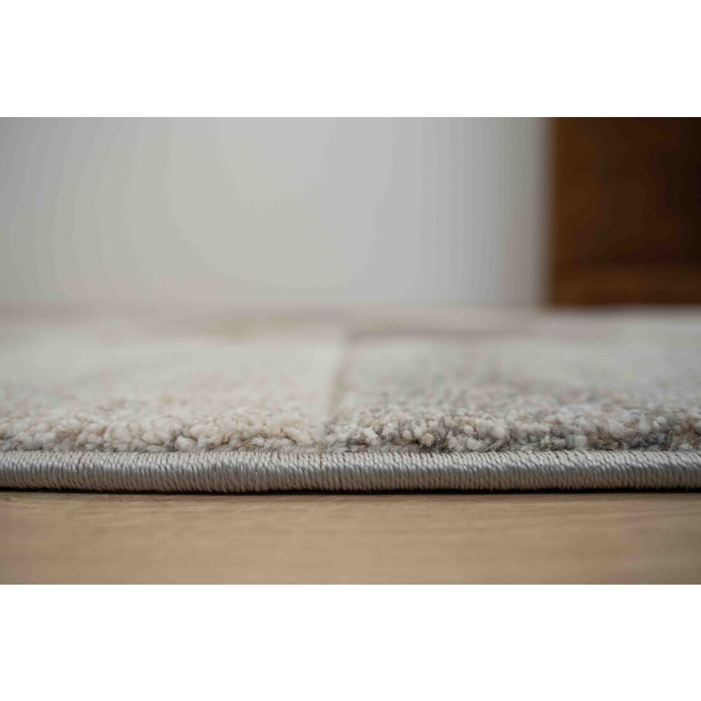 Flycarpets VERNAZZA MODERN BEIGE / GRIJS VLOERKLEED GEBLOKT