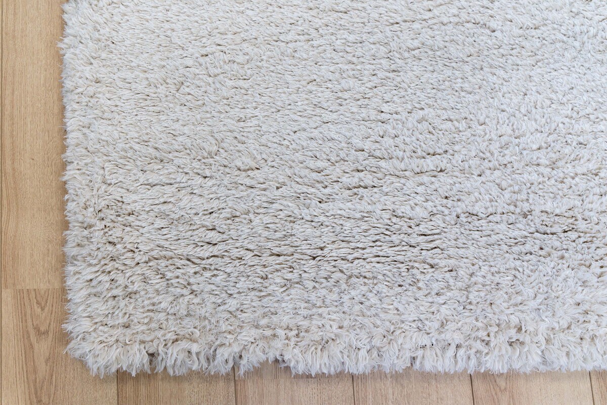 Wenen vloerkleed - Recycled 5Cm Poolhoogte Hoogpolig Effen - Crème