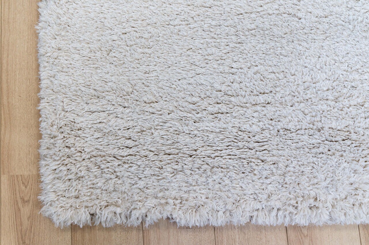 Wenen vloerkleed - Recycled 5Cm Poolhoogte Hoogpolig Effen - Crème