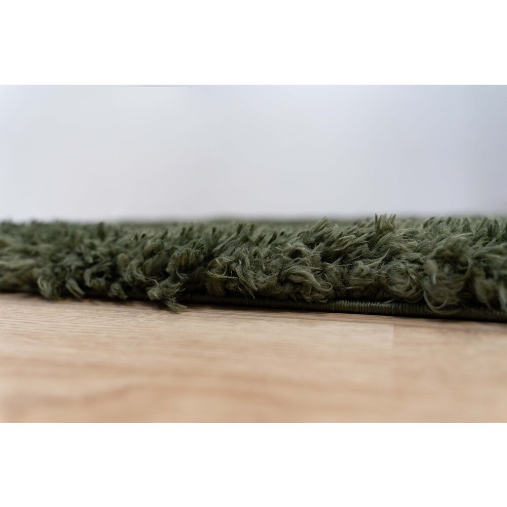 WENEN VLOERKLEED RECYCLED 5CM POOLHOOGTE HOOGPOLIG EFFEN - GROEN