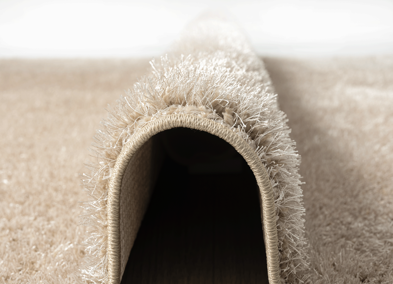 Rosia vloerkleed - Effen Uni & Wasbaar Hoogpolig - Beige