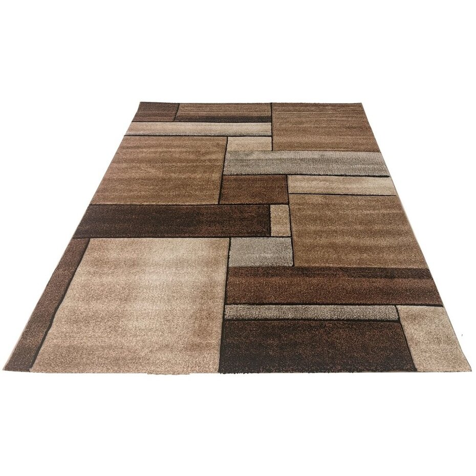 Modern vloerkleed - Kristal Bruin/Grijs Modern vloerkleed - Kristal Bruin/Grijs