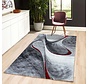 Kristal Modern Rood vloerkleed