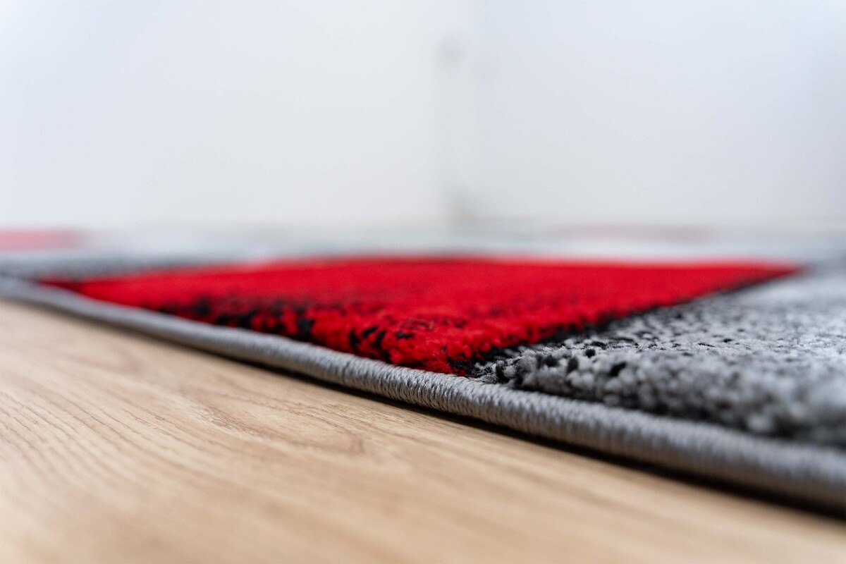 Kristal Modern Rood vloerkleed