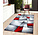 Kristal Modern Rood vloerkleed