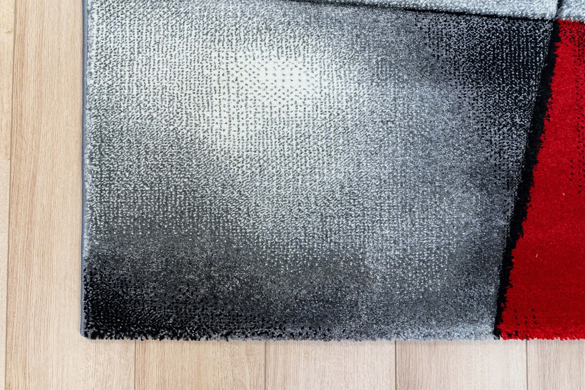 Kristal Modern Rood vloerkleed