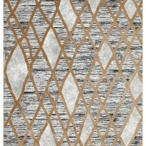 Deva Modern Beige / Grijs vloerkleed - Franjes