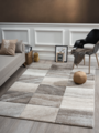 Vernazza Modern Beige / Grijs vloerkleed - Geblokt