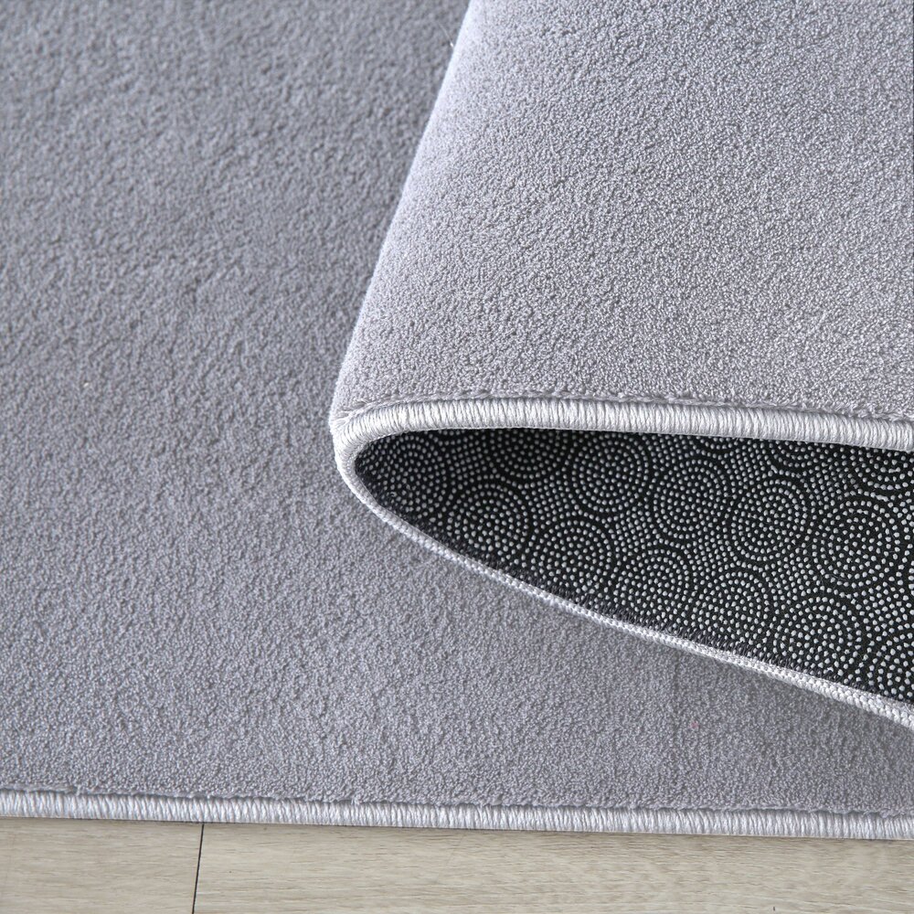 Alberta Laagpolig Fluffy Zilver vloerkleed - Alberta Laagpolig Fluffy Zilver vloerkleed -