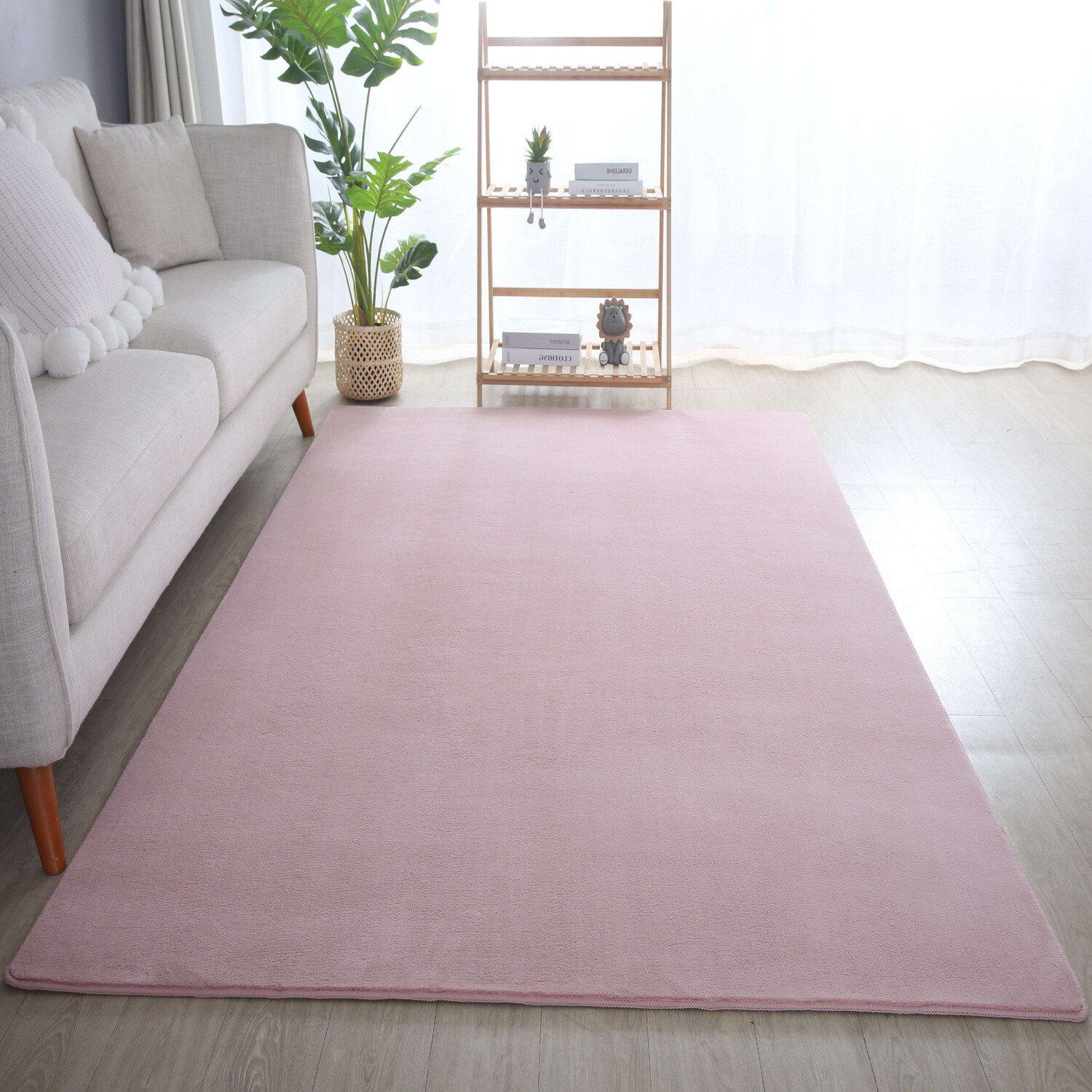 Rond hoogpolig vloerkleed - Cozy Shaggy - roze