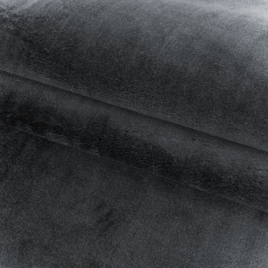 Alberta Laagpolig Fluffy Grijs vloerkleed -