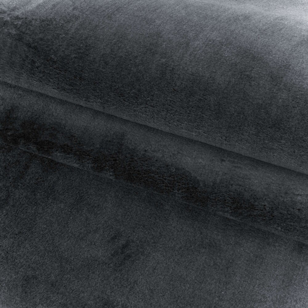 Alberta Laagpolig Fluffy Grijs vloerkleed -