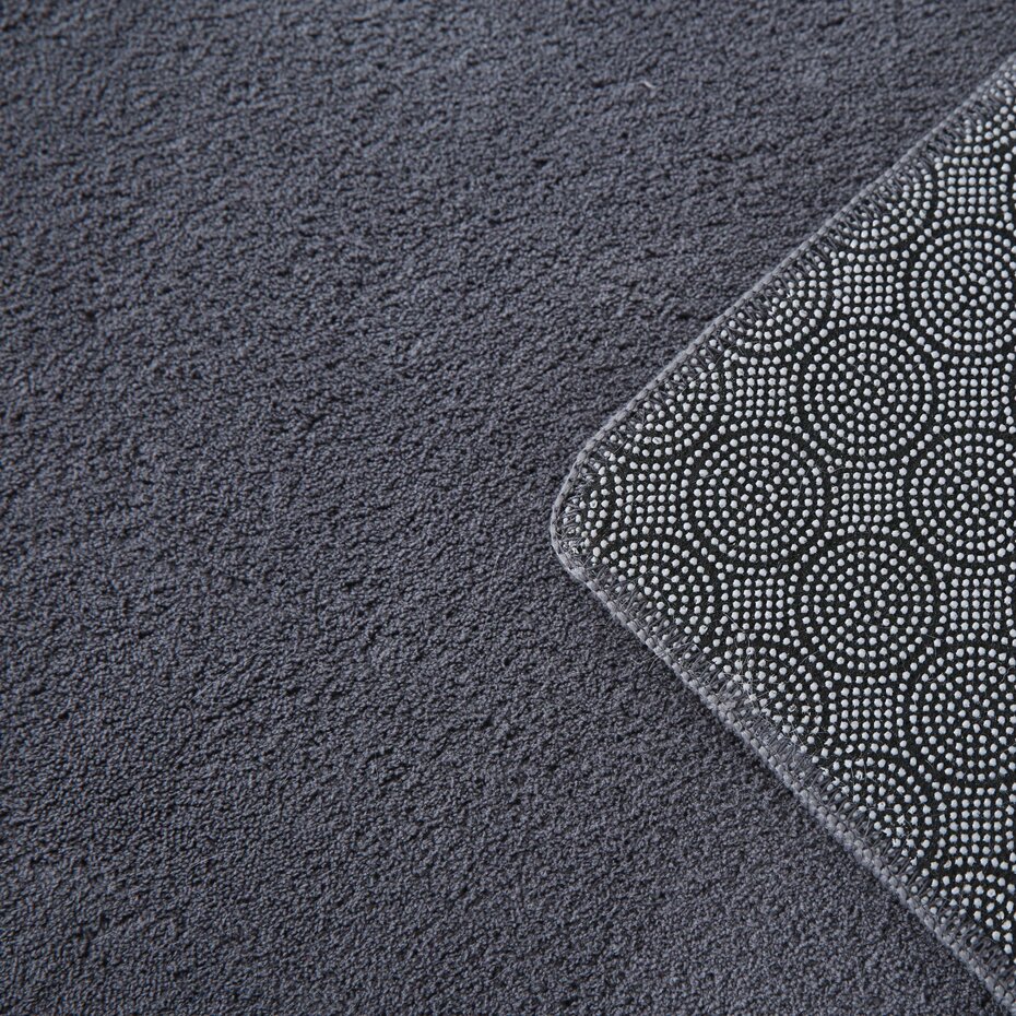 Alberta Laagpolig Fluffy Grijs vloerkleed -