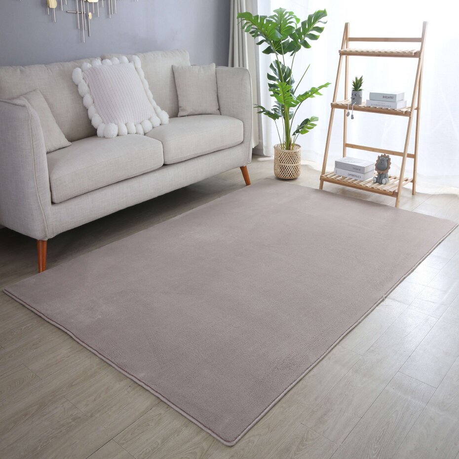 Alberta Laagpolig Fluffy Beige vloerkleed -