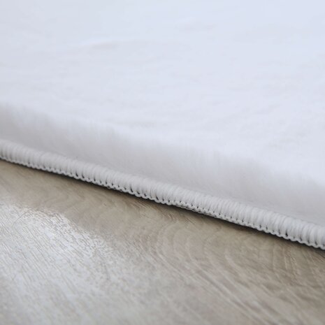 Teresa Hoogpolig Fluffy Wit vloerkleed -