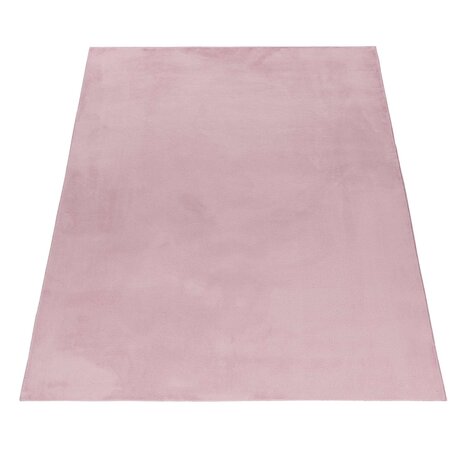 Teresa Hoogpolig Fluffy Roze vloerkleed -