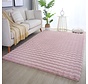 Felicia Hoogpolig Fluffy Roze vloerkleed - 3D Design