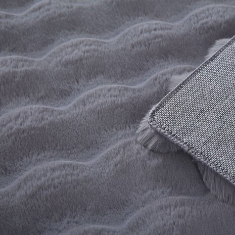 Felicia Hoogpolig Fluffy Grijs vloerkleed - 3D Design