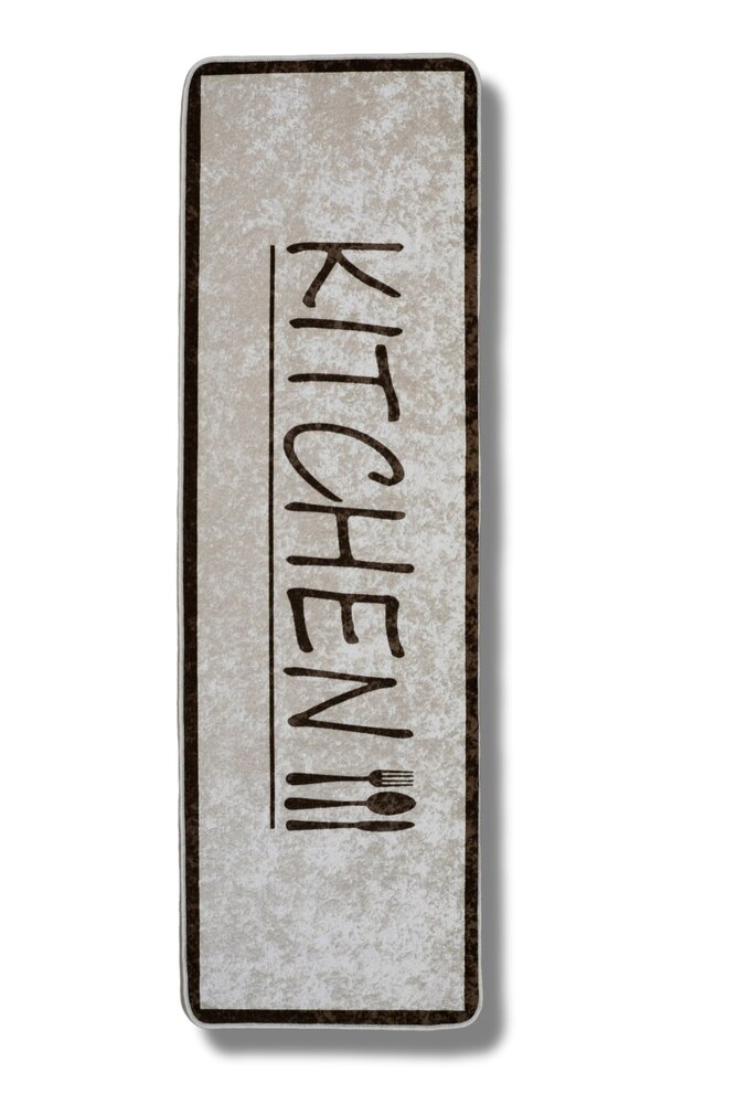 Kitchen 60X180 Cm Keuken Loper - Bruin - Wasbaar Kitchen 60X180 Cm Keuken Loper - Bruin - Wasbaar