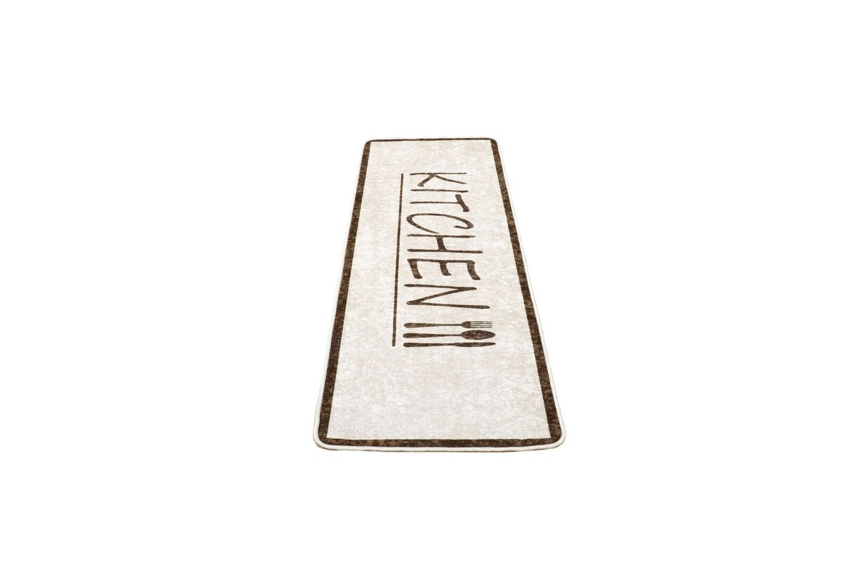 Kitchen 60X180 Cm Keuken Loper - Bruin - Wasbaar Kitchen 60X180 Cm Keuken Loper - Bruin - Wasbaar