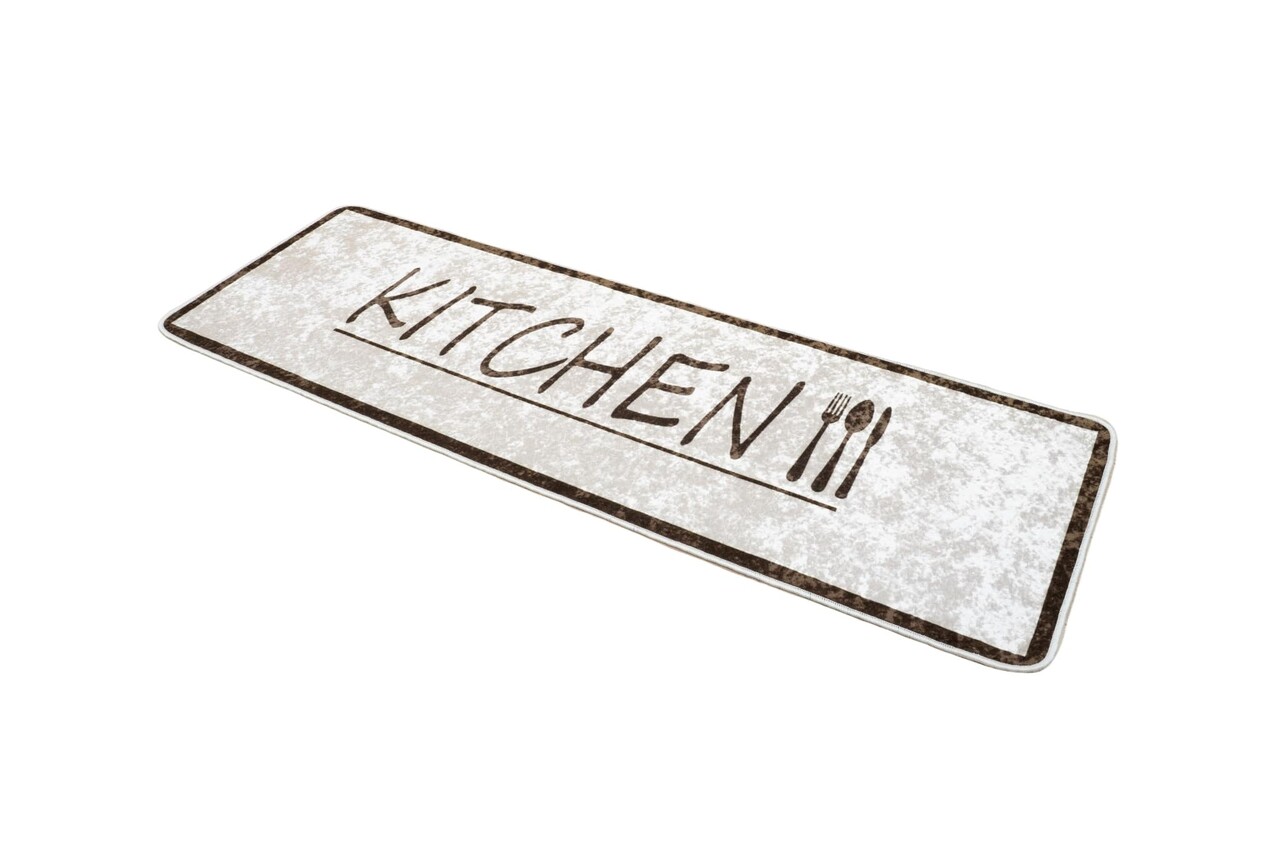 Kitchen 60X180 Cm Keuken Loper - Bruin - Wasbaar Kitchen 60X180 Cm Keuken Loper - Bruin - Wasbaar