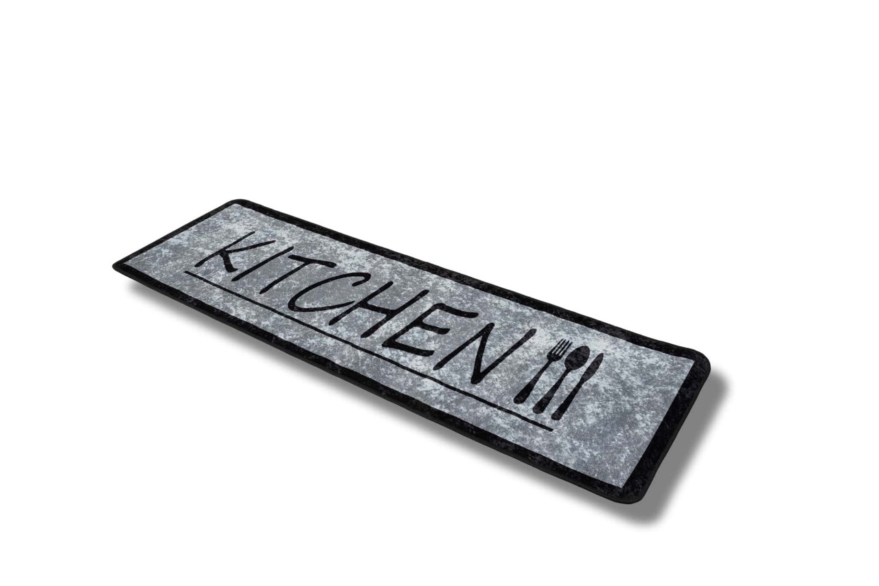 Kitchen 60X180 Cm Keuken Loper - Grijs - Wasbaar