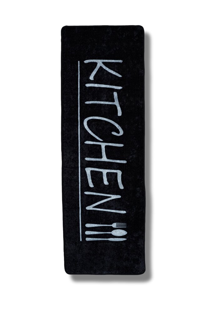Kitchen 60X180 Cm Keuken Loper - Zwart - Wasbaar Kitchen 60X180 Cm Keuken Loper - Zwart - Wasbaar