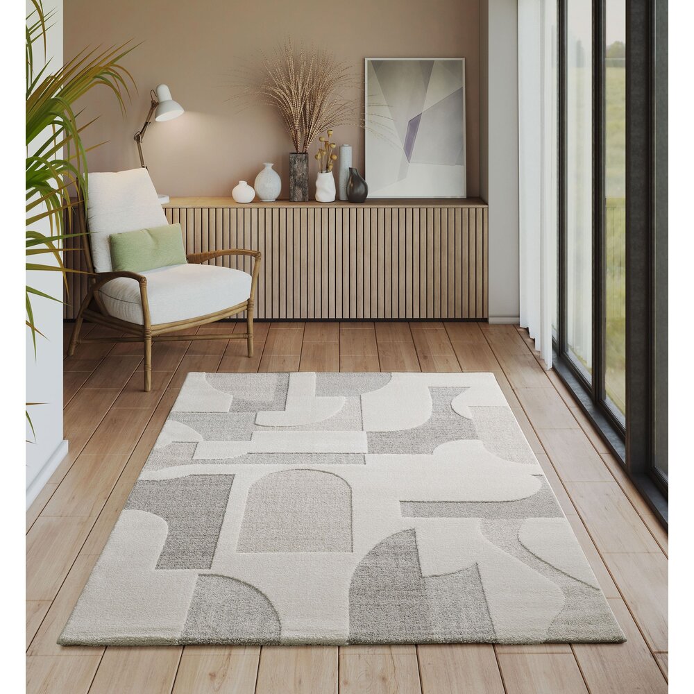 ELIO VLOERKLEED JAPANDI MODERN GEOMETRISCH - CREME