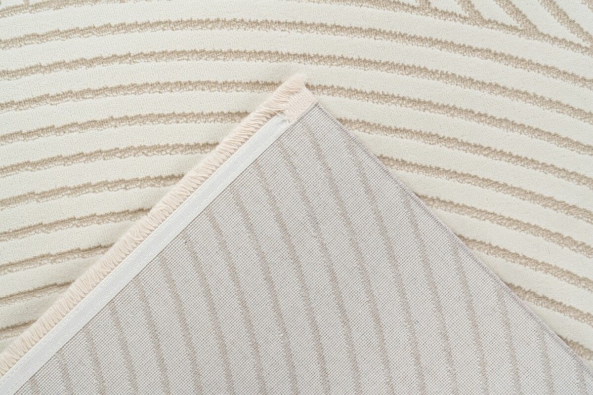 Claire vloerkleed - Japandi Stijl Halve Cirkels Modern - Crème