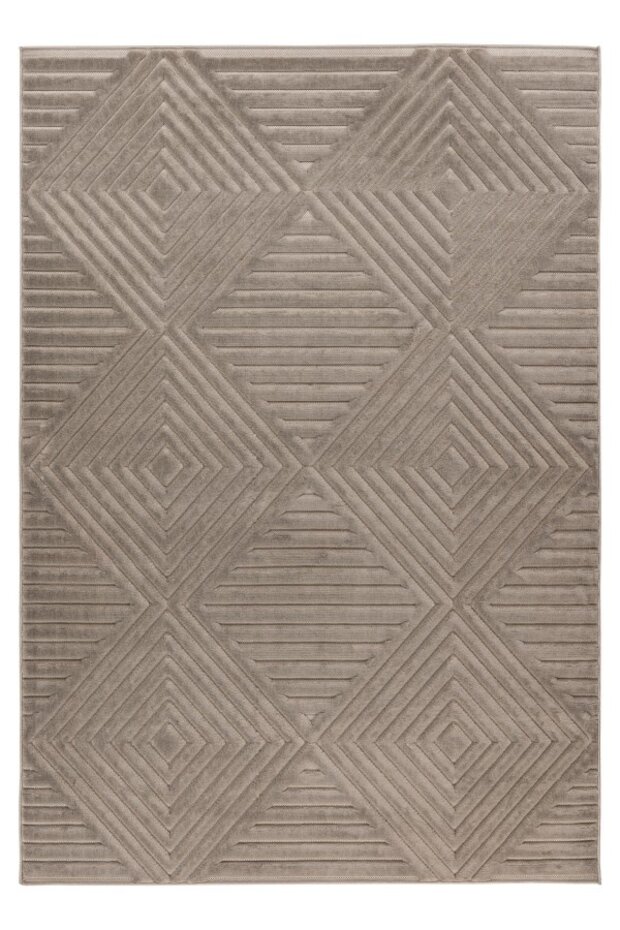 Justina vloerkleed - Japandi Stijl Voor Binnen & Buiten Modern - Zilver / Grijs