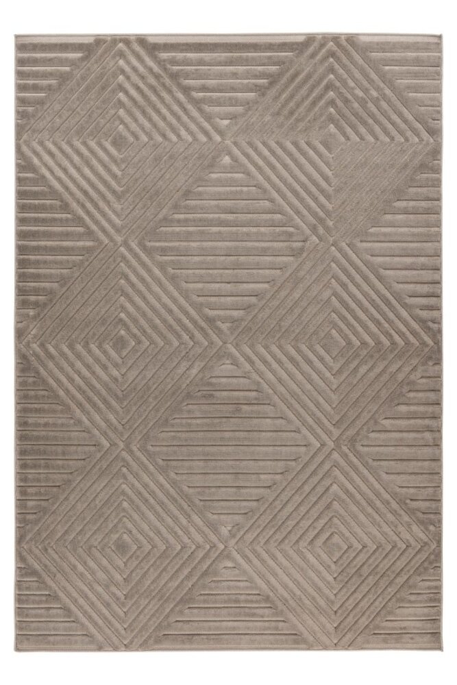 Justina vloerkleed - Japandi Stijl Voor Binnen & Buiten Modern - Zilver / Grijs