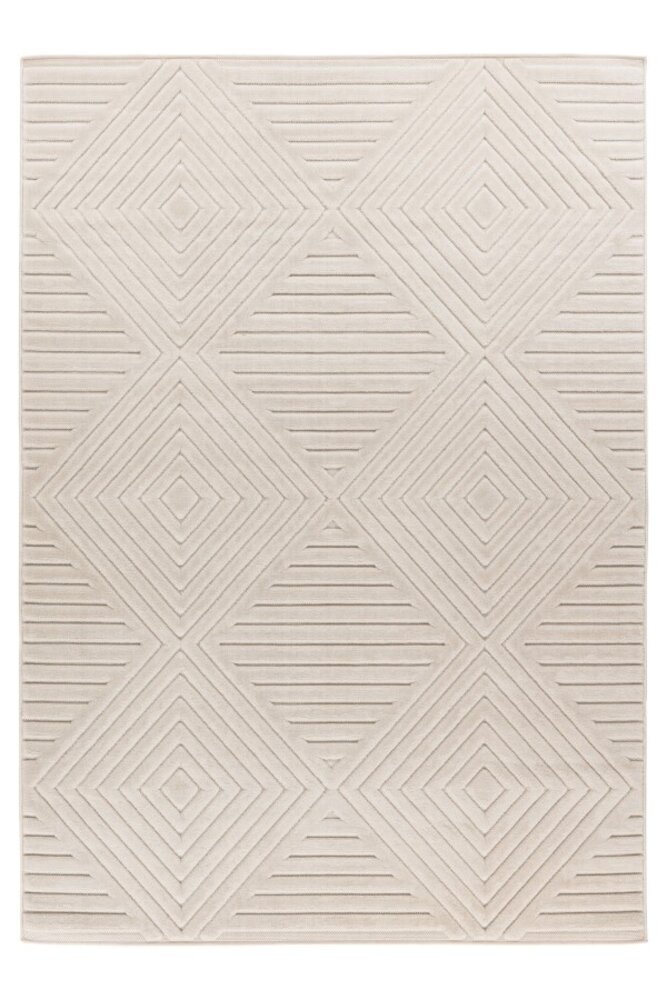 Justina vloerkleed - Japandi Stijl Voor Binnen & Buiten Modern - Crème Justina vloerkleed - Japandi Stijl Voor Binnen & Buiten Modern - Crème