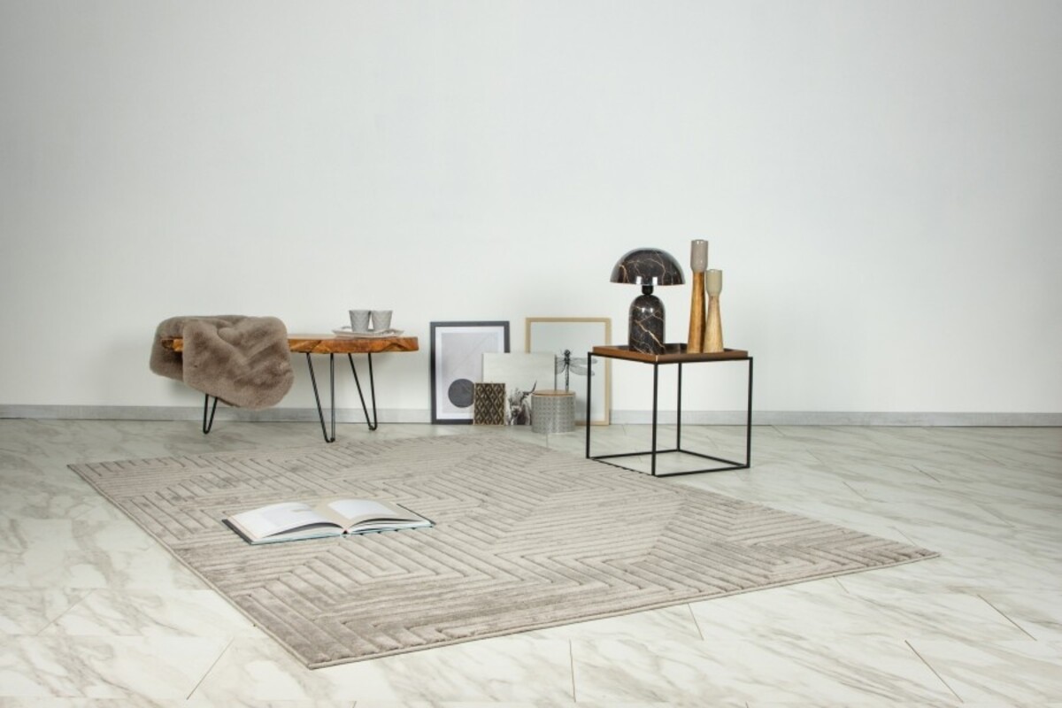 Justina vloerkleed - Japandi Stijl Voor Binnen & Buiten Modern - Grijs