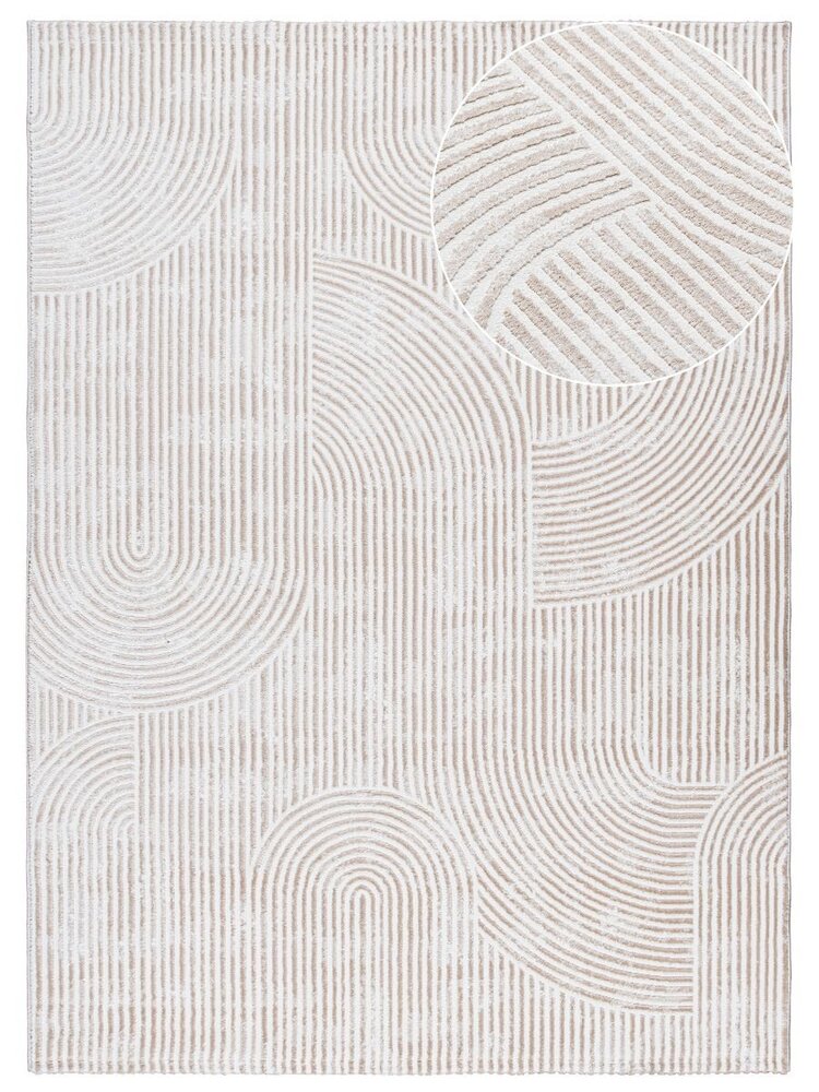 Nara Modern Japandi Stijl vloerkleed - Beige Nara Modern Japandi Stijl vloerkleed - Beige