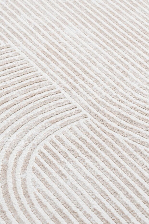 Nara Modern Japandi Stijl vloerkleed - Beige Nara Modern Japandi Stijl vloerkleed - Beige