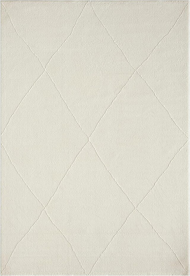 Aurelia Modern Crème vloerkleed - Geruit