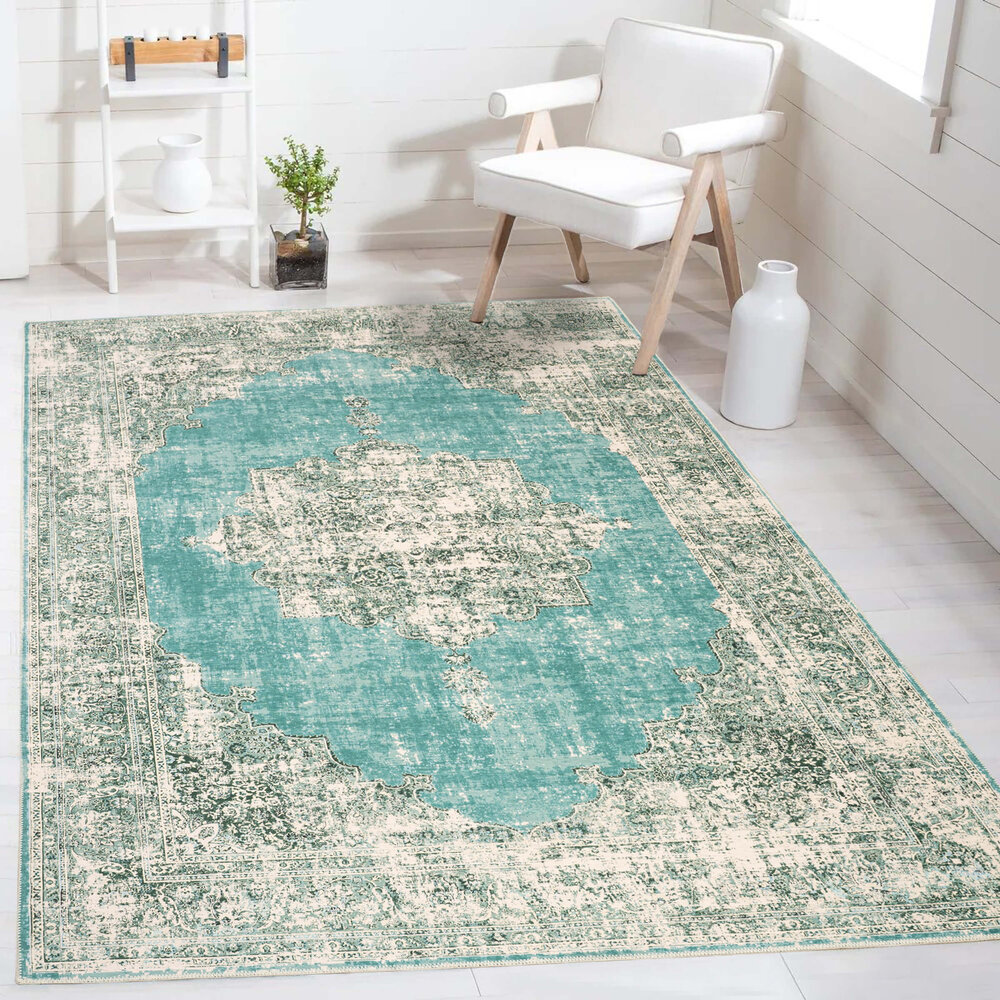 BURANO VLOERKLEED MEDAILLON VINTAGE - MINT GROEN