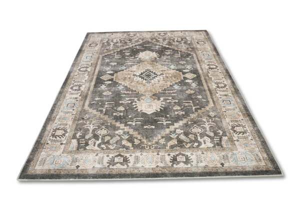 Burano vloerkleed - Medaillon Vintage - Grijs - Taupe