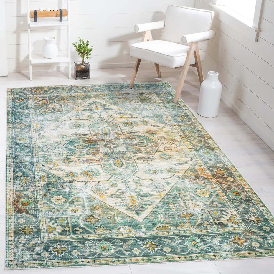 Vintage vloerkleed - Burano Groen