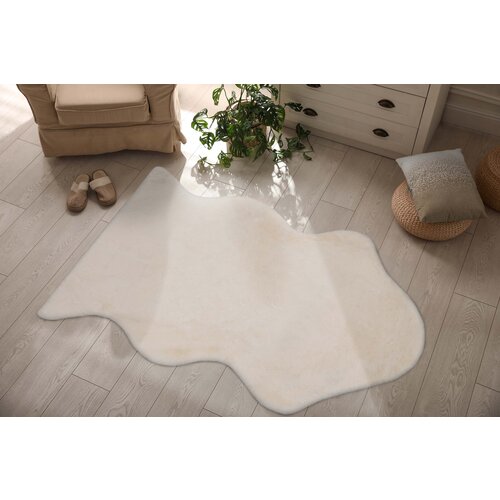 SCHAPENVACHT IMITATIE BONT 80X110 CM - CREME