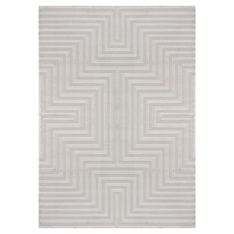 Cara vloerkleed - Labyrinth Modern Japandi - Zilver
