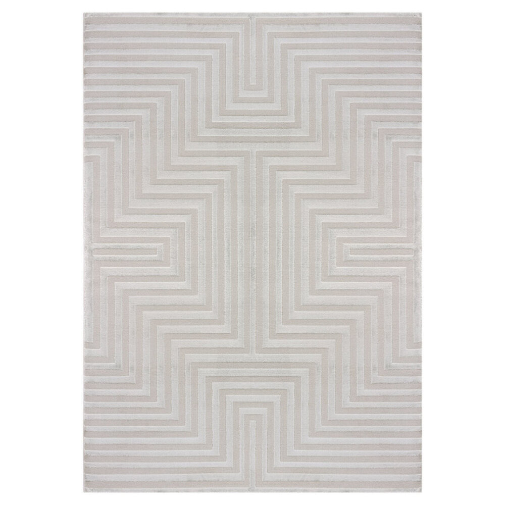 Cara vloerkleed - Labyrinth Modern Japandi - Zilver