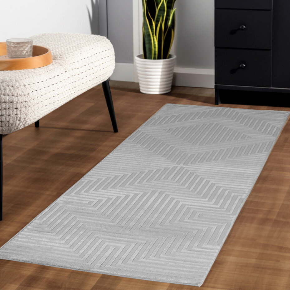 Cara vloerkleed - Labyrinth Modern Japandi - Zilver