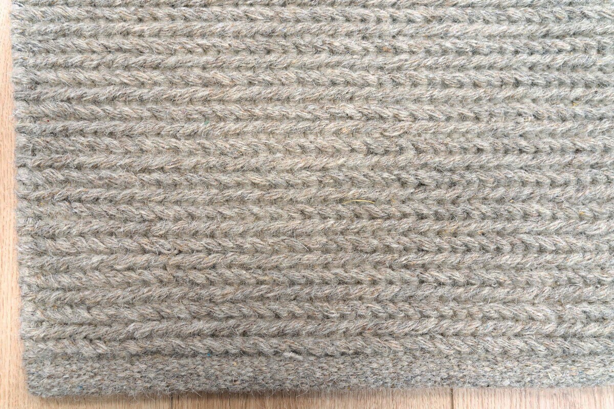 Rati vloerkleed - Handgeweven Wol Gevlochten Modern - Beige / Taupe