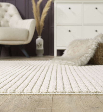 Modern vloerkleed - Eliora Japandi Fade Crème