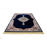 ISFAHAN VLOERKLEED OOSTERS MEDAILLON KLASSIEK - BLAUW