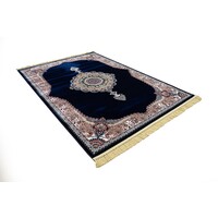 ISFAHAN VLOERKLEED OOSTERS MEDAILLON KLASSIEK - BLAUW