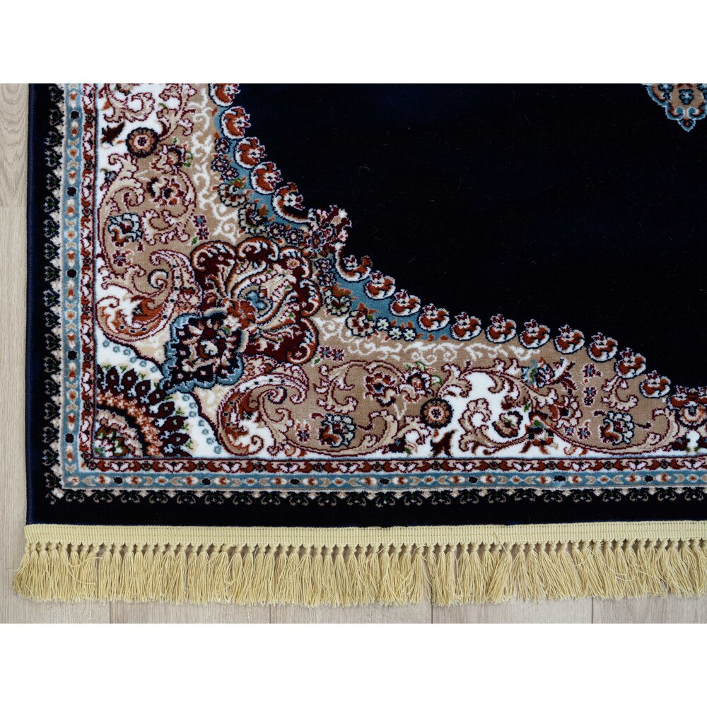 ISFAHAN VLOERKLEED OOSTERS MEDAILLON KLASSIEK - BLAUW