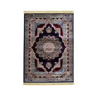 ISFAHAN VLOERKLEED OOSTERS MEDAILLON KLASSIEK - BLAUW / ROOD